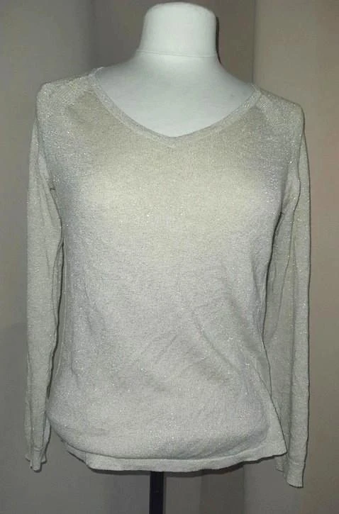 Pull léger scintillant col V femme 38 - M